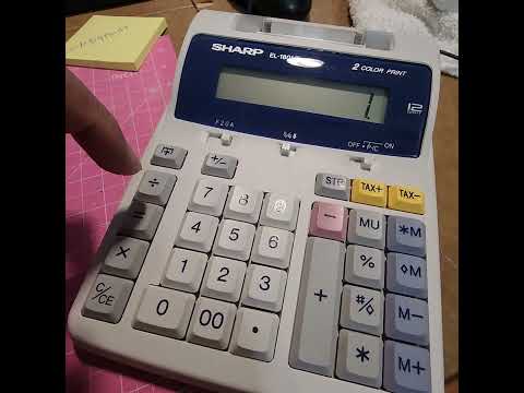 Sharp EL-1801c 2 color print 12 digit