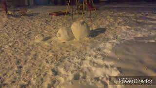 Сломали снеговика ((( Broke the snowman (((