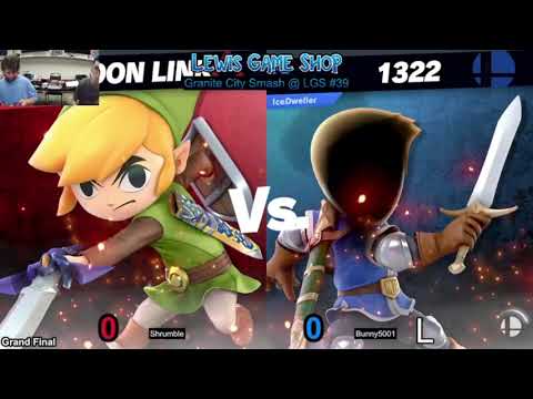 Shrumble (Toon Link) vs Bunny5001 (Mii Swordfighter, Inkling) Granite City Smash #39 Grand Final