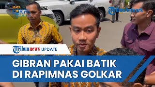 Gibran Tampakkan Diri di Rapimnas Golkar Pakai Batik Warna Kuning, Kode Pindah Partai?