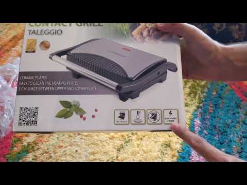 Grilis electric tabletop Esperanza Taleggio EKG006 (contact, 750W, inox color) video