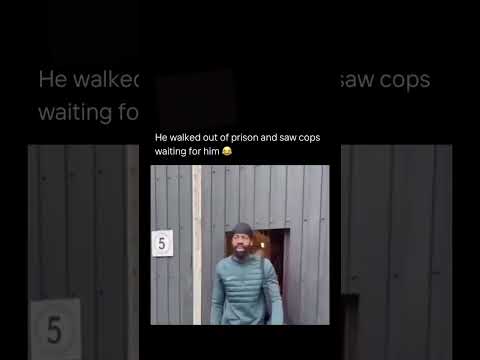 He walked out of prison to find cops waiting for him 🤣#shorts