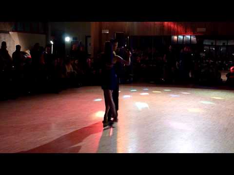  Dante Sanchez  and  Angelica Avalos  are  dancing  to  the  tango  "  Hoy Al Recordarla  "
