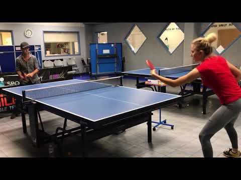 Tennis table lesson with champion and coach Anastasiia Rybka