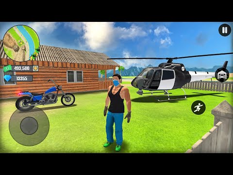 Police Helicopter and Bike Driving in Open World Game - Android Gameplay