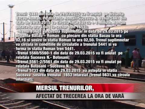 Mersul trenurilor, afectat de trecerea la ora de varã