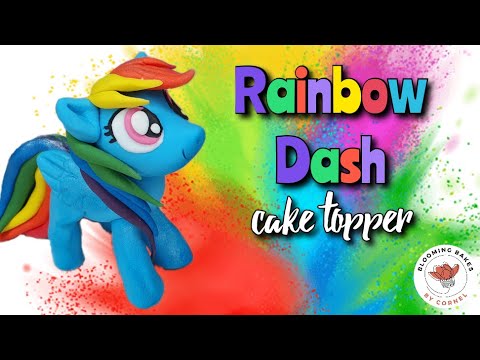 Rainbow Dash cake topper - My Little Pony