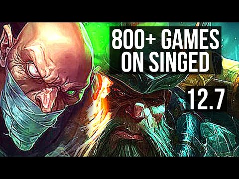 SINGED vs GANGPLANK (TOP) | 11/1/15, 800+ games, Legendary | EUW Master | 12.7
