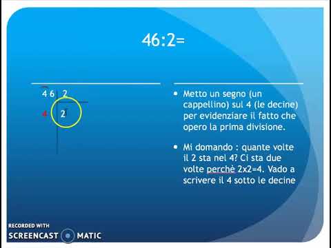 le divisioni in colonna: classe terza