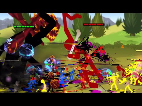 Stick War 3 Beta: Borderland FlameFeeders Attack The Grassy 2V2 Plains | Replay Matches