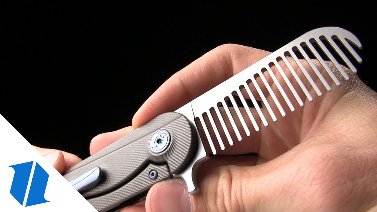 HEAdesigns Sabertooth Folding Comb Gray Titanium (Bead Blast S35VN) 