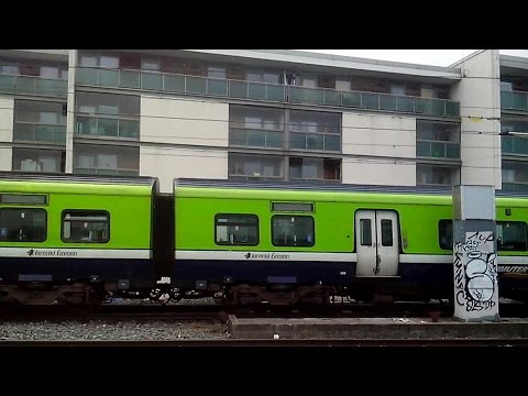 Onboard an IE 8520 Class Dart Train departing Connolly Station, Dublin