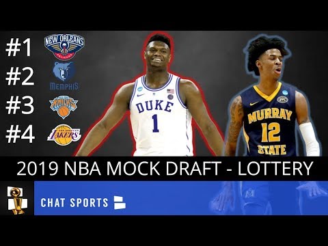 NBA Mock Draft 2019 Post-Lottery: New Orleans Drafts Zion Williamson, Memphis Takes Ja Morant