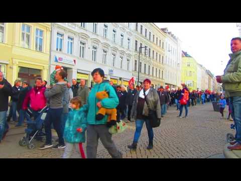Warnstreik Bombardier Görlitz vom 4.3.2017