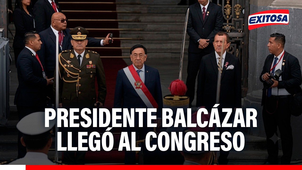 🔴🔵Balcázar llegó al Congreso para la ceremonia de transmisión de mando