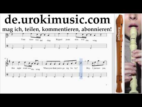 Blockflötenunterricht B. Carly Rae Jepsen - Call Me Maybe Teil#2 um-995