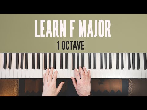 F Major Scale on piano - Right Hand, Left Hand, Both Hands Together // 1 Octave tutorial