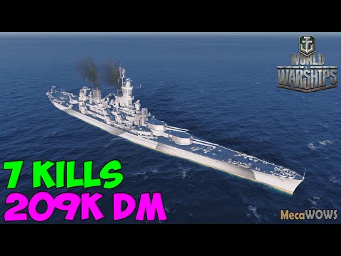 World of WarShips | Georgia | 7 KILLS | 209K Damage - Replay Gameplay 1080p 60 fps