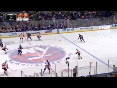 Vincent Lecavalier PPG snap shot 1-0 Philadelphia Flyers vs NY Islanders 10/26/13 NHL hat trick