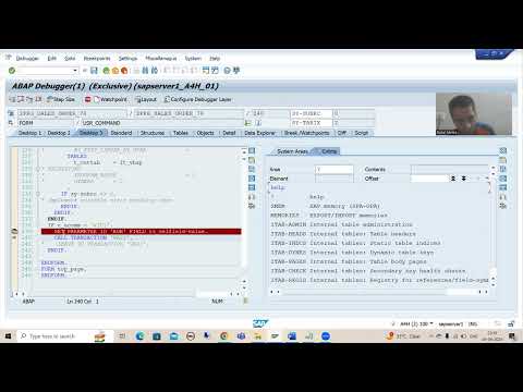 12 - Debugging - Features - Checking the Values of SAP Memory and ABAP Memory