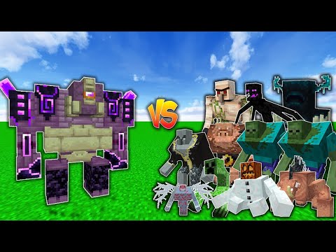 GOLEM | Ender Guardian vs All Mutant Mobs in Minecraft | Minecraft Battle