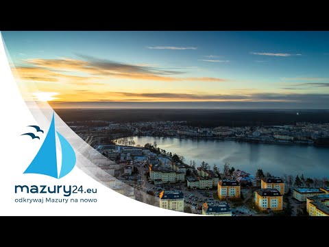 Ełk i jezioro Ełckie i lutowe słońce 02.2020