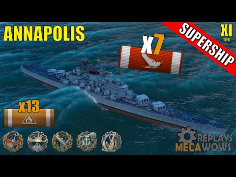 SUPERSHIP Annapolis 7 Kills & 238k Damage | World of Warships Gameplay