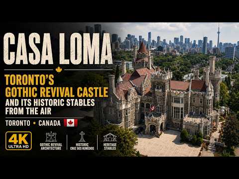 Casa Loma 4K 🇨🇦 Toronto's Castle & Stables by Drone