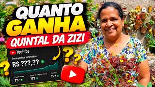 QUANTO GANHA O CANAL QUINTAL DA ZIZI | GANHOS REAIS 2026