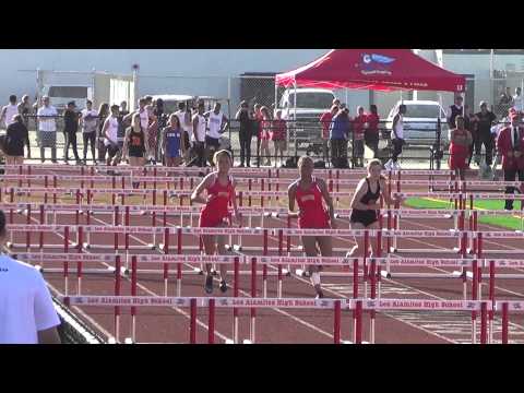 JVG 100mHH vs Rosary 3-6-14 - Los Alamitos Girls