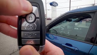 How to roll down windows using the key fob in the 2021 Ford Explorer ST