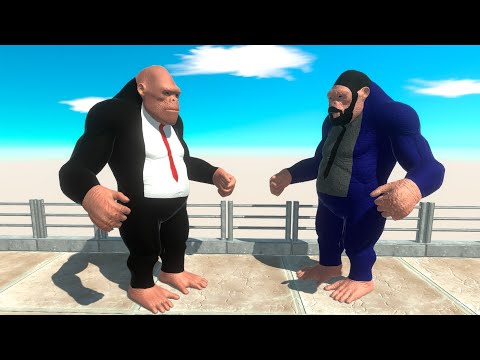 ⚡ HITMAN Goro The Giant vs John Wick Goro The Giant DEATH RUN - 🦖 Animal Revolt Battle Simulator 🦕