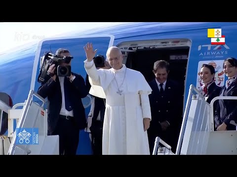 Cérémonie de départ du pape Léon XIV à l’aéroport international de Beyrouth (Liban)