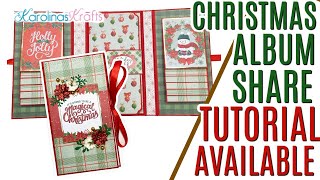 Christmas Waterfall Folio Mini Album Using up Say Freeze Paper Pad, MINI ALBUM TUTORIAL AVAILABLE
