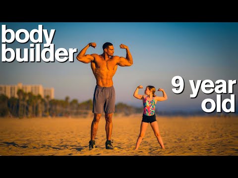 BODYBUILDER vs MY DAUGHTER - Adorable Fitness and Gymnastics Challenge