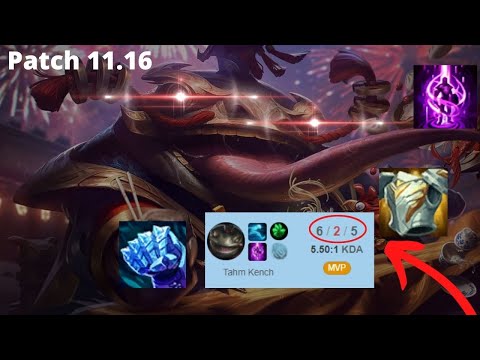 TOP TAHM KENCH CAN VS EVERYONE! 💥 - Challenger Tahm Kench Top vs Vladimir | Patch 11.16