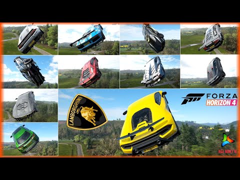 Top Fastest Lamborghini in Barrel Roll Challenge! Forza Horizon 4 - PC Gameplay