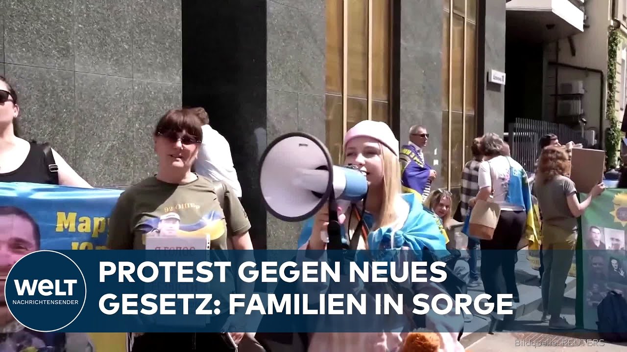 UKRAINE-KRIEG: Protest in Kiew – Familien vermisster ukrainischer Soldaten fordern Gesetzesänderung