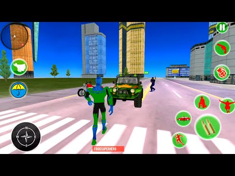 Frog Rope Superhero | Flying Spider Rope Hero Crime City - Android GamePlay