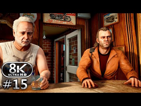 GTA V 8K Ultra Graphics Gameplay Walkthrough Part 15 - GTA V 8K 60FPS PC No Commentary