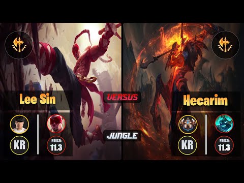 Clid LEE SIN (Jungle) [Conqueror] VS HECARIM - Challenger KR Patch 11.3