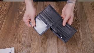 Стильний чоловічий гаманець із натуральної шкіри ST Leather 22457 чорний