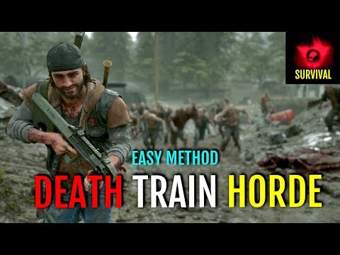 HOW TO DEFEAT DEATH TRAIN HORDE SURVIVAL DIFFICULTY EASY METHOD | DAYS GONE