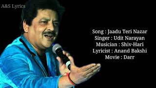 Jaadu Teri Nazar Full Song With Lyrics by Udit Narayan