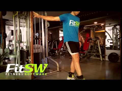 Cable Standing Leg Extension: Leg, Quad Exercise Demo How-to