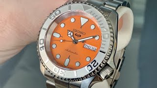 Seiko 5KX Orange Dial Yacht-Master Mod! [SRPD59K1] @SeikoModsDubai