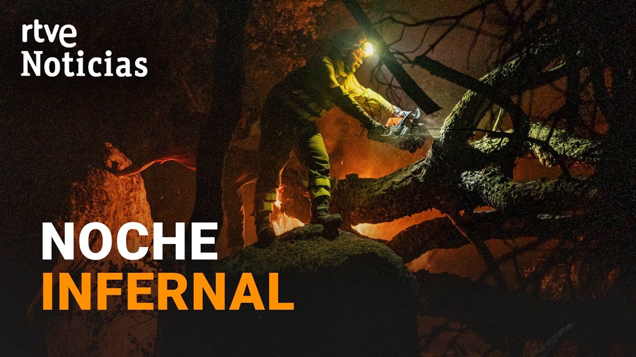 El avance del fuego no ha abarcado mucho más terreno | RTVE Noticias