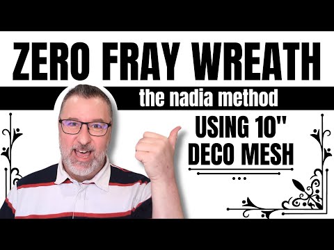 Zero Fray Deco Mesh Wreath - The Nadia Method - Wreath DIY - #wreath @DavesWreaths