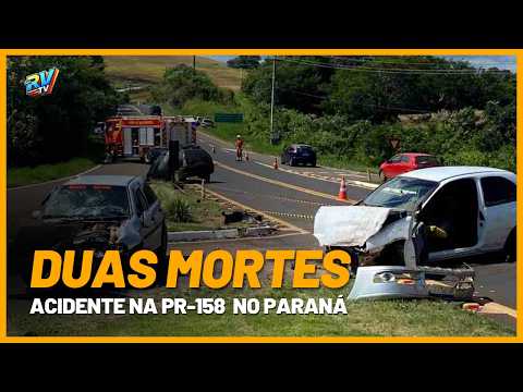 (( TRAGÉDIA NO PÁRANÁ )) Acidente envolvendo 3 veículos deixa DOIS MORTOS na PR-158 EM Sulina PR