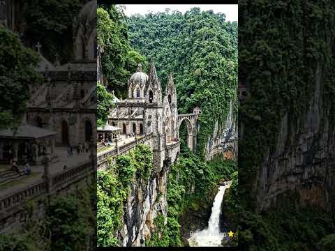 ⛪ Las Lajas, Colombia 🇨🇴 | A Sanctuary Built Inside a Canyon! 🤯 #Shorts